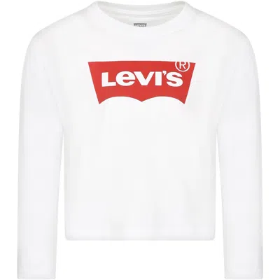 LEVI'S WHITE T-SHIRT FOR KIDS WITH LOGO