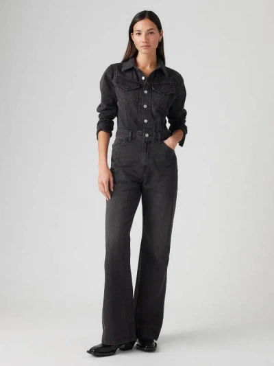 LEVI'S WOMAN'S SUIT A8647 0000 WESTERN JUMPSUITE BLACK