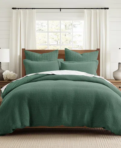 LEVTEX MILLS WAFFLE TEXTURED 2-PC. DUVET COVER SET, TWIN/TWIN XL