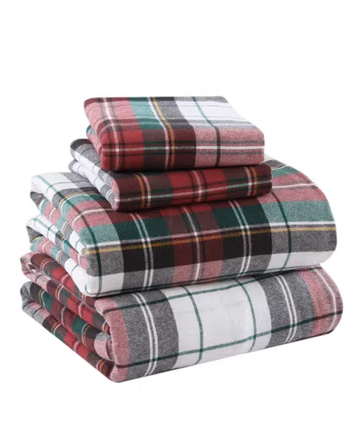 LEVTEX SPENCER RED PLAID REVERSIBLE QUILT, KING/CALIFORNIA KING