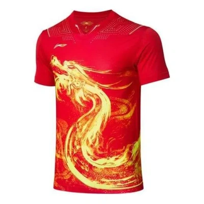 LI-NING Li-Ning 32th Tokyo Olympics Table Tennis Jersey 'Red Yellow'