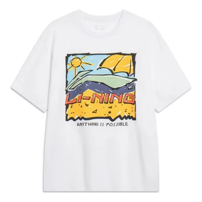 LI-NING Li-Ning Anything Is Possible Cartoon Graphic T-shirt 'White'