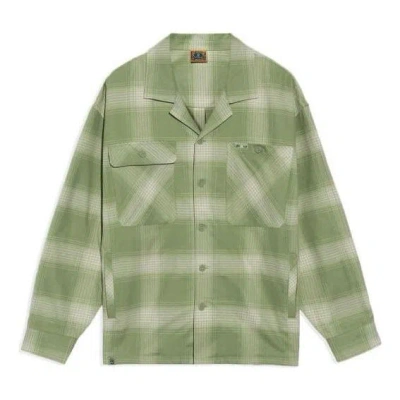 LI-NING Li-Ning BAD FIVE Sports Basketball Series Plaid Loose Shirt 'Green White'