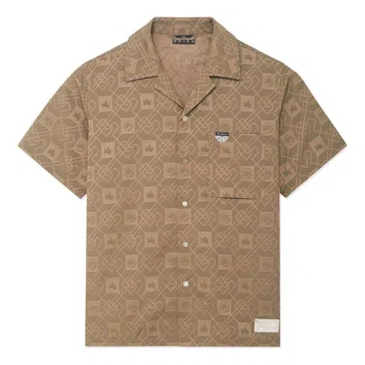 LI-NING Li-Ning BadFive All-Over Print Shirt 'Khaki'