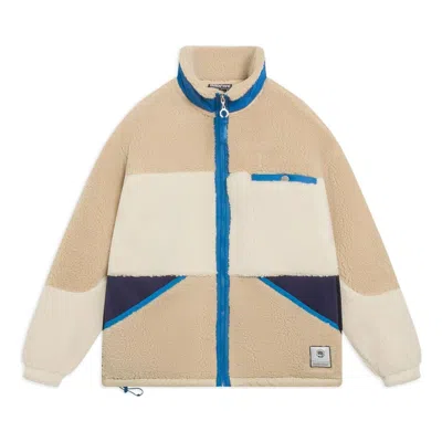LI-NING Li-Ning BadFive Graphic Color Block Polar Fleece Jacket 'Khaki Blue'