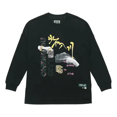 LI-NING Li-Ning BadFive Graphic Long Sleeve T-shirt 'Black'