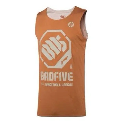 LI-NING Li-Ning BadFive Logo Basketball Jersey 'Orange White'