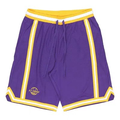LI-NING Li-Ning BadFive Quick Drying Basketball Shorts 'Purple Yellow'