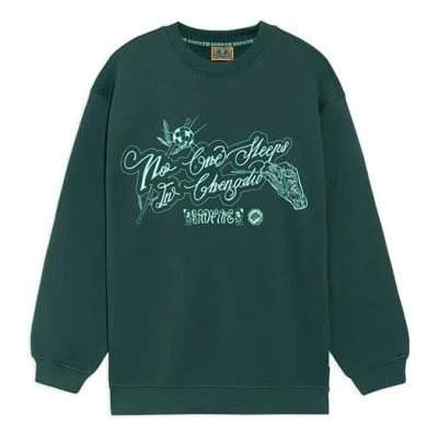 LI-NING Li-Ning BADFIVE Sports Basketball Series Printing Loose Round Neck Pullover 'Dark Green'