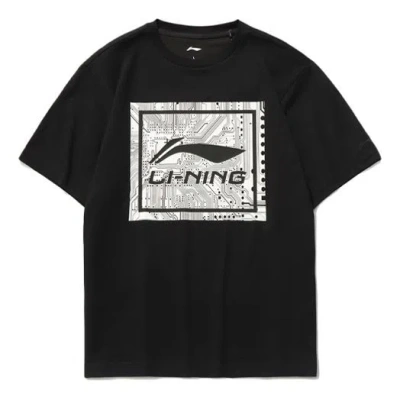 LI-NING Li-Ning Big Graphic Loose Fit T-shirt 'Black'