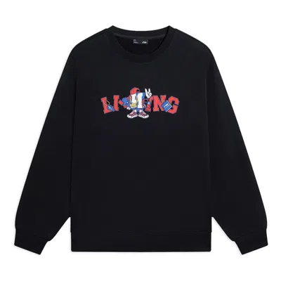 LI-NING Li-Ning Cartoon Graphic Sweatshirt 'Black'