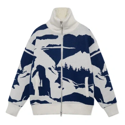 LI-NING Li-Ning Catwalk Fleece Lined Stay Warm Jacket 'Creamy White Blue'