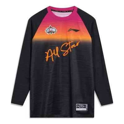LI-NING Li-Ning CBA All Star Game Graphic Long Sleeve T-shirt 'Black'
