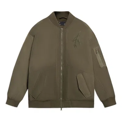 LI-NING Li-Ning CF Logo Bomber Jacket 'Olive Green'