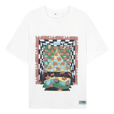 LI-NING Li-Ning Checkerboard Graphic T-shirt 'White'