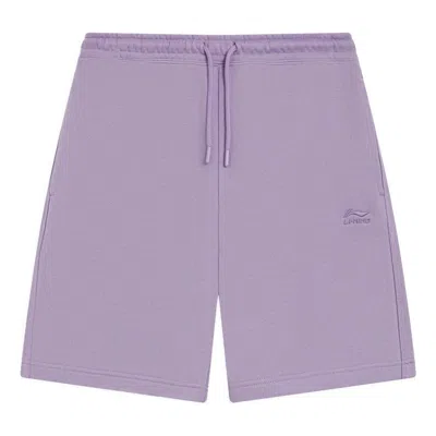 LI-NING Li-Ning Chinese Color Embroidery Logo Shorts 'Purple'