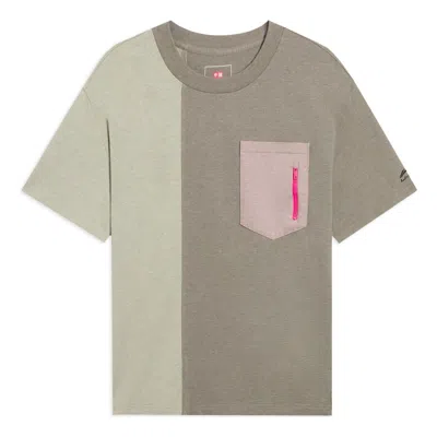 LI-NING Li-Ning Color Block Pocket T-shirt 'Taupe Green'