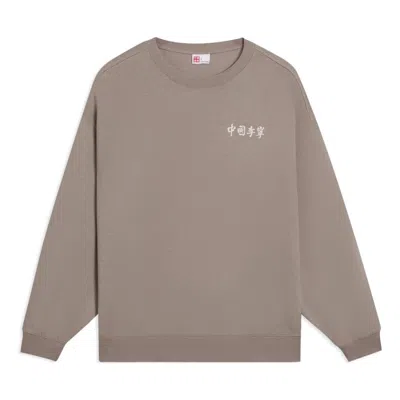 LI-NING Li-Ning Embroidered Logo Sweatshirt 'Brown'