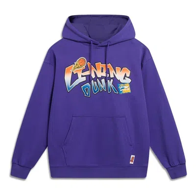 LI-NING Li-Ning Hoops Cartoon Graphic Hoodie 'Purple'