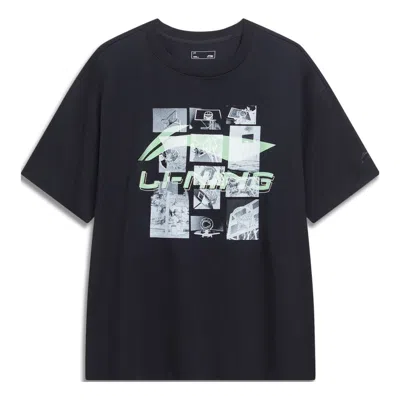 LI-NING Li-Ning Hoops Photo Graphic T-shirt 'Black'