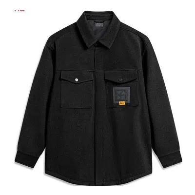 LI-NING Li-Ning Lifestyle Long Sleeves Stretch Shirt 'Black'