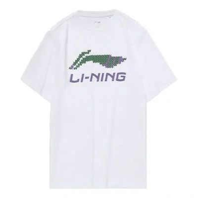 LI-NING Li-Ning Logo Alphabet Round Neck Short Sleeve 'White'