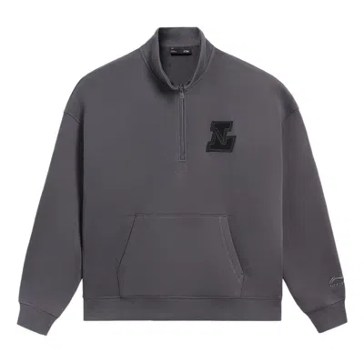 LI-NING Li-Ning Logo Half Zip Sweatshirt 'Dark Grey'