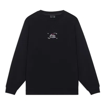 LI-NING Li-Ning Logo Print Classic Pullover 'Black'