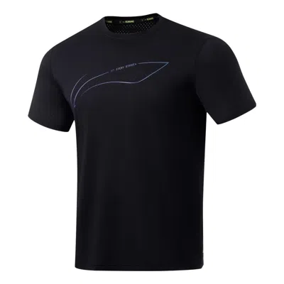 LI-NING Li-Ning Logo Running T-shirt 'Black'