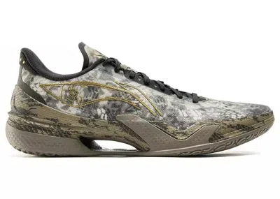 LI-NING MEN'S LINING LIREN 5 LOW YEAR OF SNAKE SNEAKERS IN CAMO/BEIGE/GREEN