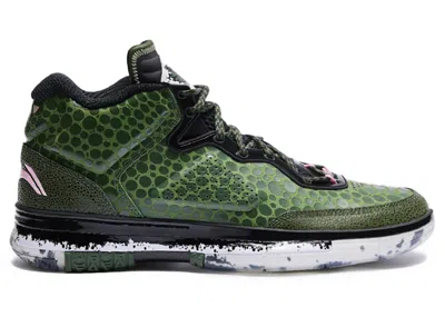 LI-NING MEN'S LINING WAY OF WADE 1 STINGRAY SNEAKERS IN GREEN/WHITE/BLACK