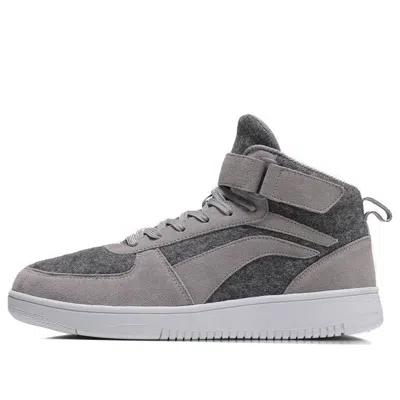 LI-NING Li-Ning Mid Tops Casual Skateboarding Shoes Gray