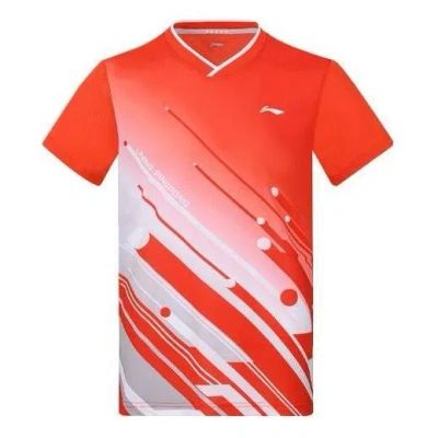 LI-NING Li-Ning National Team Table Tennis Jersey T-Shirt 'Red White'
