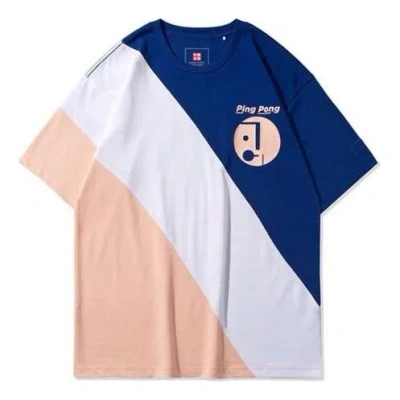 LI-NING Li-Ning Paris fashion week SS20 Series Colorblock Short Sleeve 'Navy Blue White Pink'
