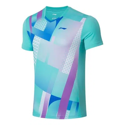 LI-NING Li-Ning Quick Dry 2022 Spring Badminton Tee 'Aqua Purple'