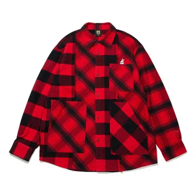 LI-NING Li-Ning Rijindoujin Leisure Plaid Shirt 'Red'