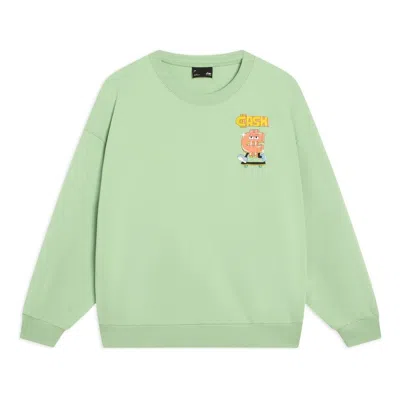 LI-NING Li-Ning Skateboarding Cartoon Graphic Sweatshirt 'Light Green'