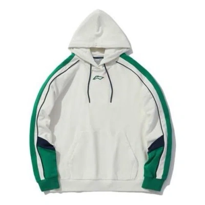 LI-NING Li-Ning Sports Fashion Series Colorblock Hoodie 'White Green'