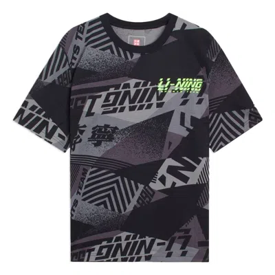 LI-NING Li-Ning Sports Team Graphic T-shirt 'Black Grey'