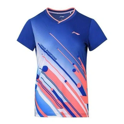 LI-NING Li-Ning SS22 Table Tennis Series Casual Sports tournament Quick Dry Short Sleeve 'Blue'