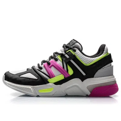 LI-NING (WMNS) Li-Ning Light Classic Leisure Low 'Black Grey Neon Green'