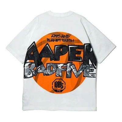 LI-NING Li-Ning x Aape BadFive Graphic Loose Fit T-shirt 'White'