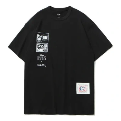 LI-NING Li-Ning x Disney Mickey x Keith Haring Tee 'Black White'