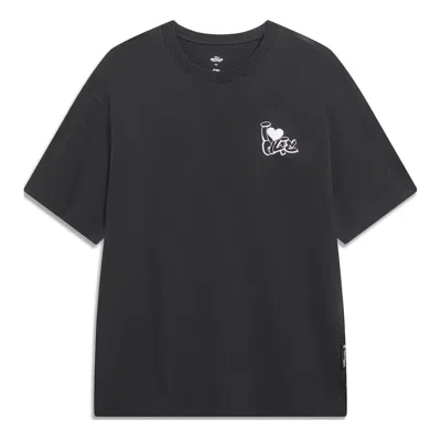 LI-NING Li-Ning x Disney Oswald Graphic T-shirt 'Black White'