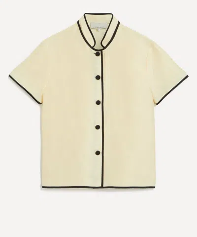 LIBEROWE LIBEROWE WOMEN'S MANDARIN LINEN-BLEND SHIRT