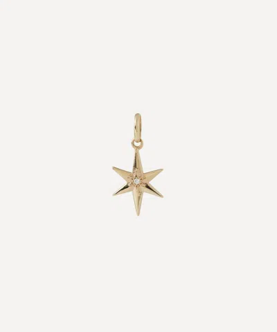 LIBERTY LIBERTY 9CT GOLD IANTHE STAR 6 POINT DIAMOND STAR PENDANT
