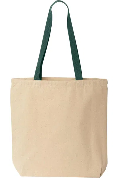 LIBERTY BAGS NATURAL TOTE WITH CONTRAST-COLOR HANDLES