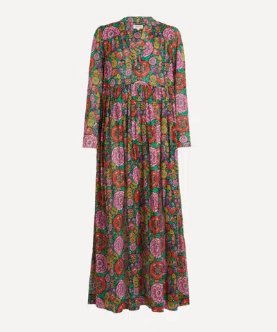 LIBERTY LIBERTY WOMEN'S BEGONIA GARDEN CHIFFON MAXI DRESS