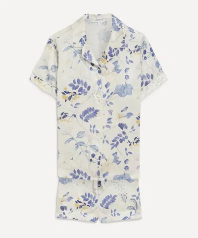 LIBERTY LIBERTY WOMEN'S MAGICAL PLANTS SILK-SATIN SHORT PYJAMA SET