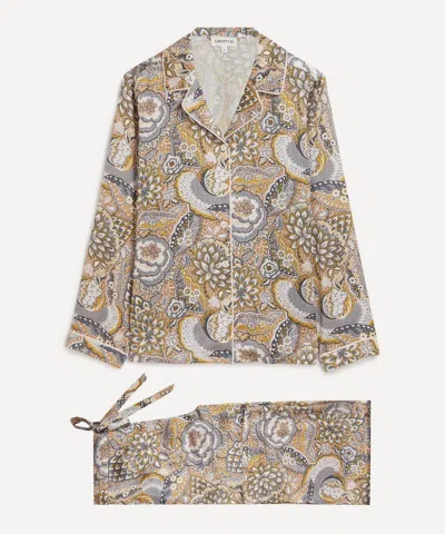 LIBERTY LIBERTY WOMEN'S PATRICIA SILK-SATIN COTTON PYJAMA SET